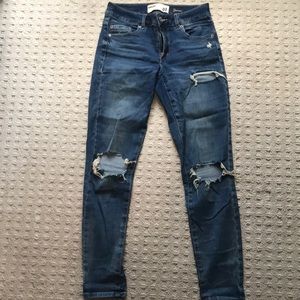 Medium wash premium garage jeans